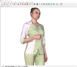 站姿女子人物的sketchup模型