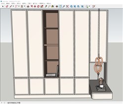 书柜组合柜的sketchup模型