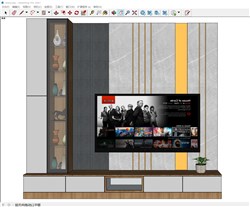 后现代电视柜的sketchup模型