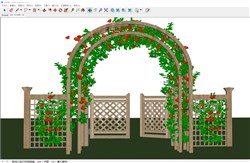 入户门拱门葡萄架的sketchup模型