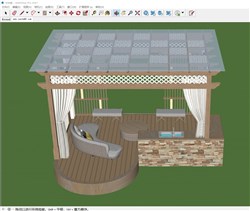 庭院凉亭的sketchup模型