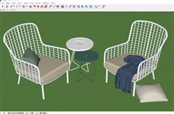 休闲桌椅的sketchup模型