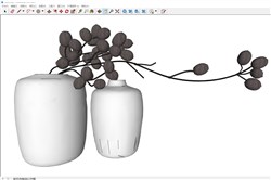 花瓶装饰的sketchup模型