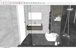 浴室卫生间的sketchup模型
