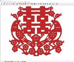 双喜婚庆贴纸窗花的sketchup模型