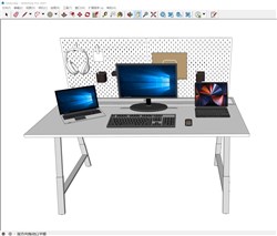 电脑桌的sketchup模型