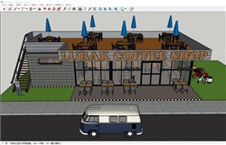 集装箱咖啡店的sketchup模型