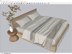 双人床的sketchup模型