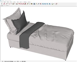 单人床的sketchup模型