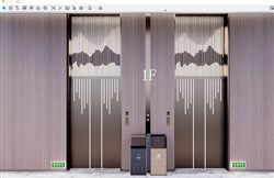 中式电梯厅电梯间的sketchup模型