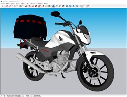 摩托车交通工具的sketchup模型