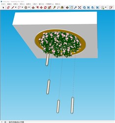 鲜花装饰吊顶吊顶的sketchup模型