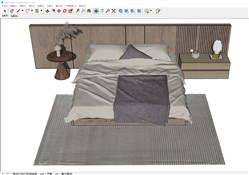 双人床的sketchup模型
