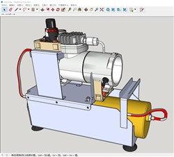 空气压缩机机械的sketchup模型