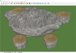石桌凳的sketchup模型