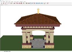 简欧亭子的sketchup模型