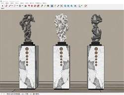 珊瑚石太湖石展示的sketchup模型