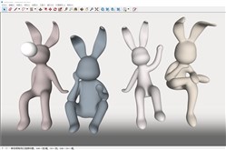 兔子雕塑的sketchup模型