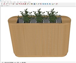 日式室内花箱的sketchup模型