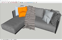 L形沙发家具的sketchup模型