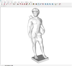 大卫雕塑人物的sketchup模型