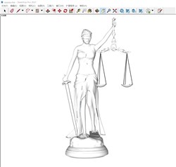 正义女神雕塑的sketchup模型