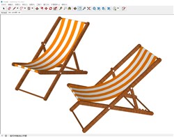 折叠躺椅的sketchup模型