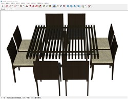 餐桌椅的sketchup模型