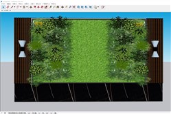 绿植装饰背景墙的sketchup模型