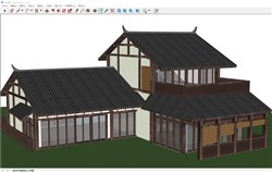 日式住宅建筑的sketchup模型