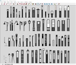 景观灯集合的sketchup模型