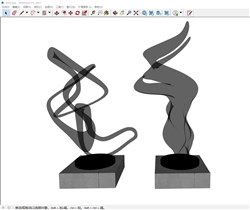 抽象雕塑的sketchup模型