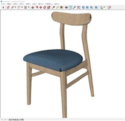木质椅子的sketchup模型