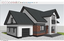 欧洲坡屋顶住宅的sketchup模型