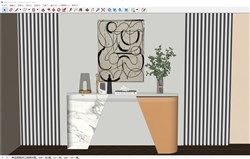 矮柜玄关柜的sketchup模型