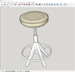 旋转椅吧台椅的sketchup模型