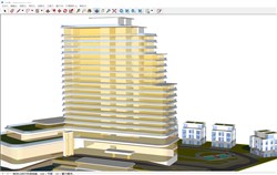 酒店建筑及周边的sketchup模型