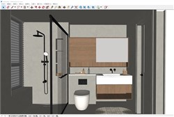 浴室淋浴间干湿分离的sketchup模型