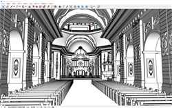 欧式教堂的sketchup模型
