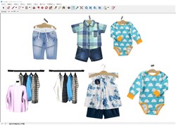 童装衣服服饰的sketchup模型