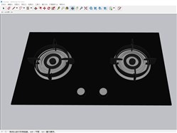燃气灶煤气灶的sketchup模型