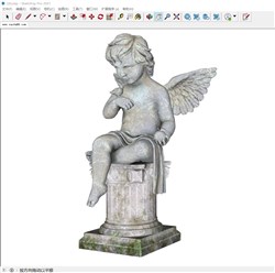 天使小鸟雕塑的sketchup模型