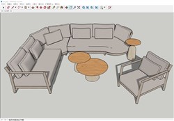 沙发茶几的sketchup模型
