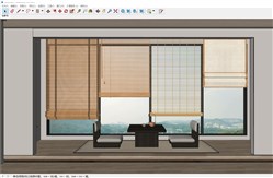 日式榻榻米茶桌的sketchup模型