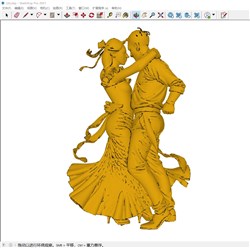 男女舞蹈雕塑的sketchup模型