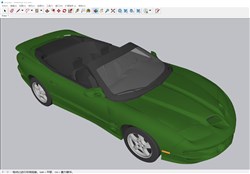 庞蒂亚克敞篷跑车的sketchup模型