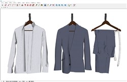 西装男装衣服的sketchup模型