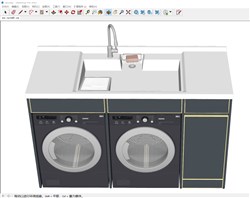 洗衣柜洗衣机的sketchup模型