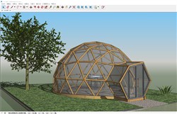 玻璃房阳光房的sketchup模型
