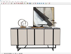 矮柜边柜玄关柜的sketchup模型